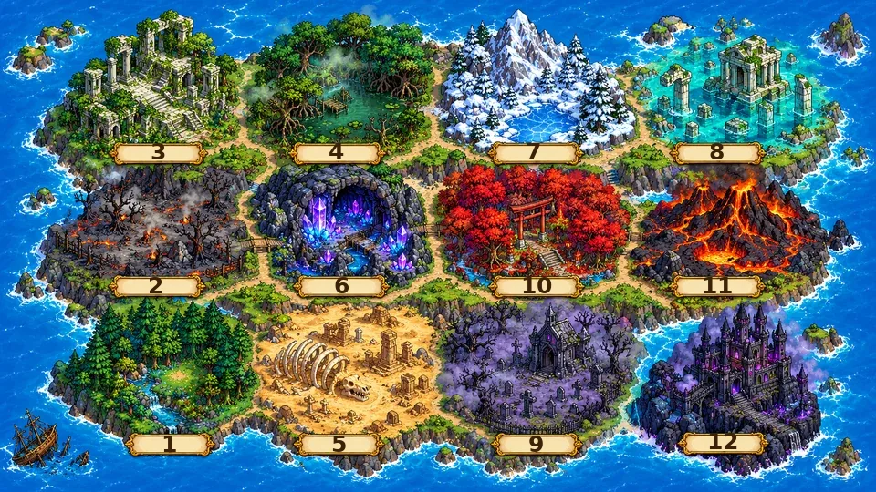 Mapa do mundo de Chaos Legend